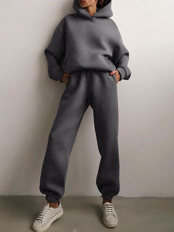 Oversized Hoodie- und Jogginghosen-Set für Damen