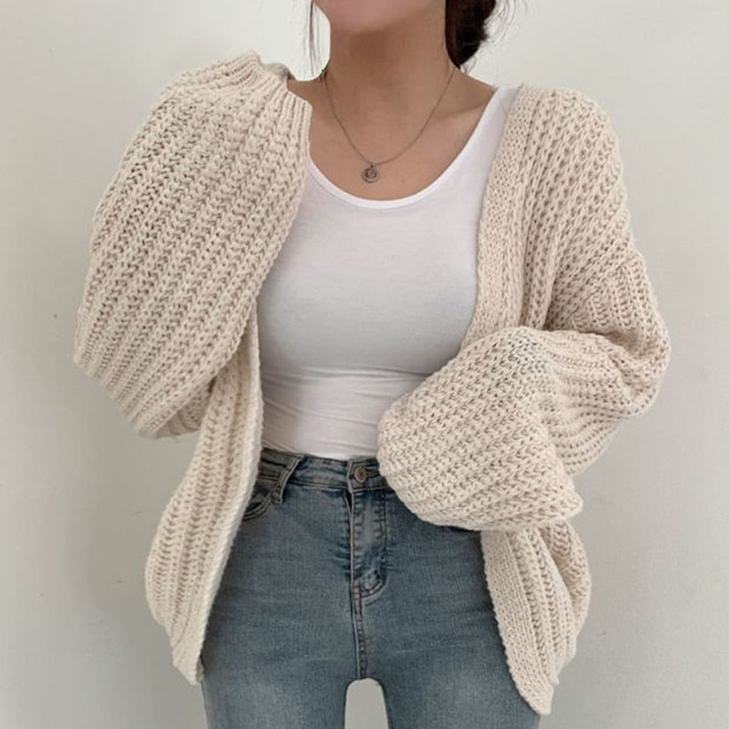 Oversized Offene Strickjacke für Damen