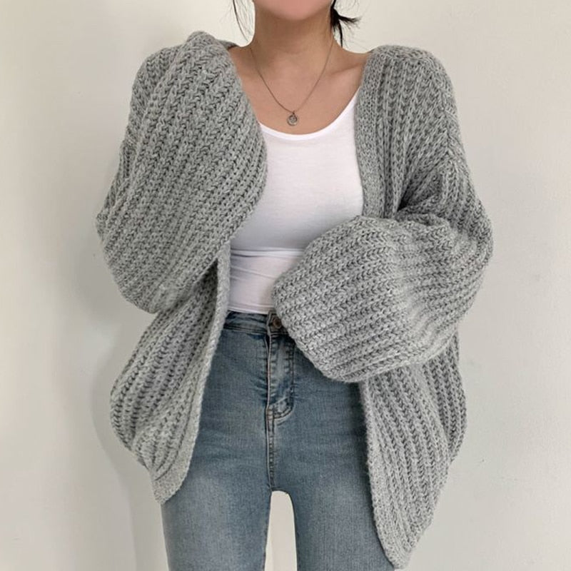 Oversized Offene Strickjacke für Damen