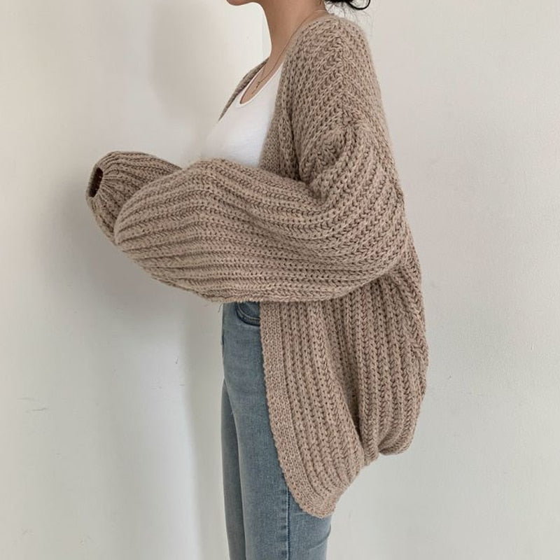 Oversized Offene Strickjacke für Damen