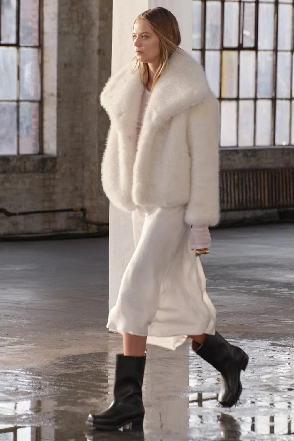 Oversized Pelzjacke für Damen