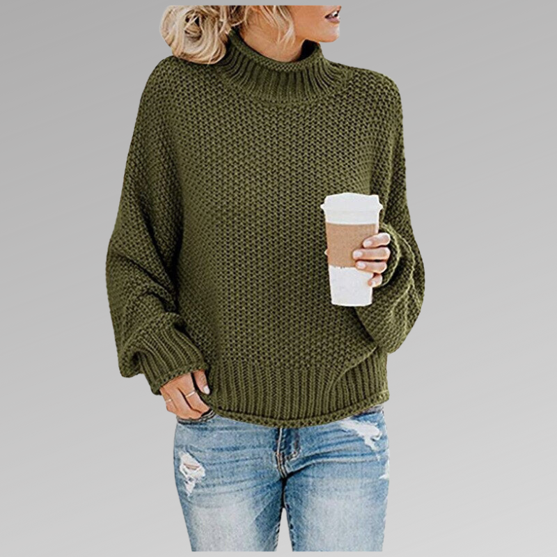 Oversized-Rollkragenpullover für Damen