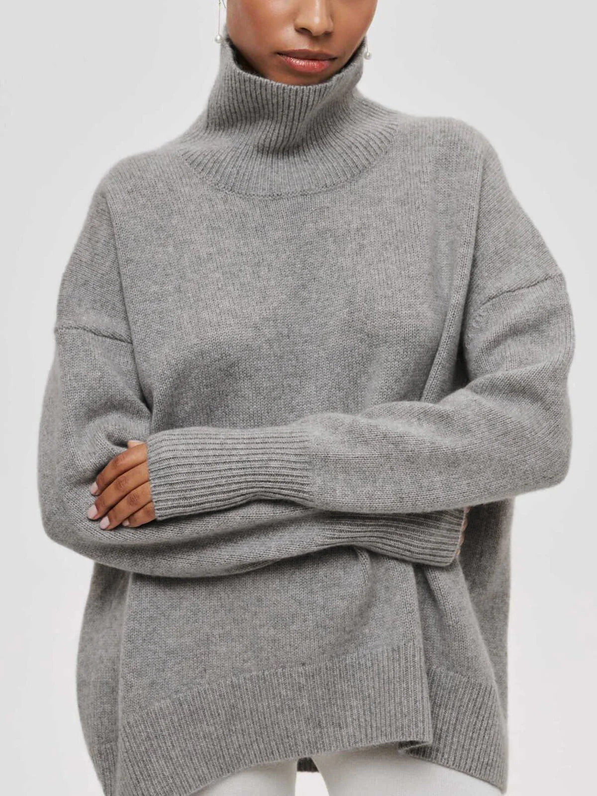 Oversized-Rollkragenpullover für Damen