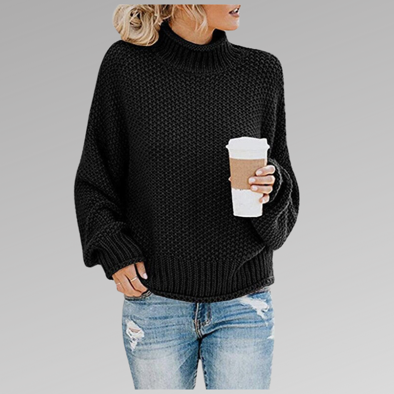 Oversized-Rollkragenpullover für Damen