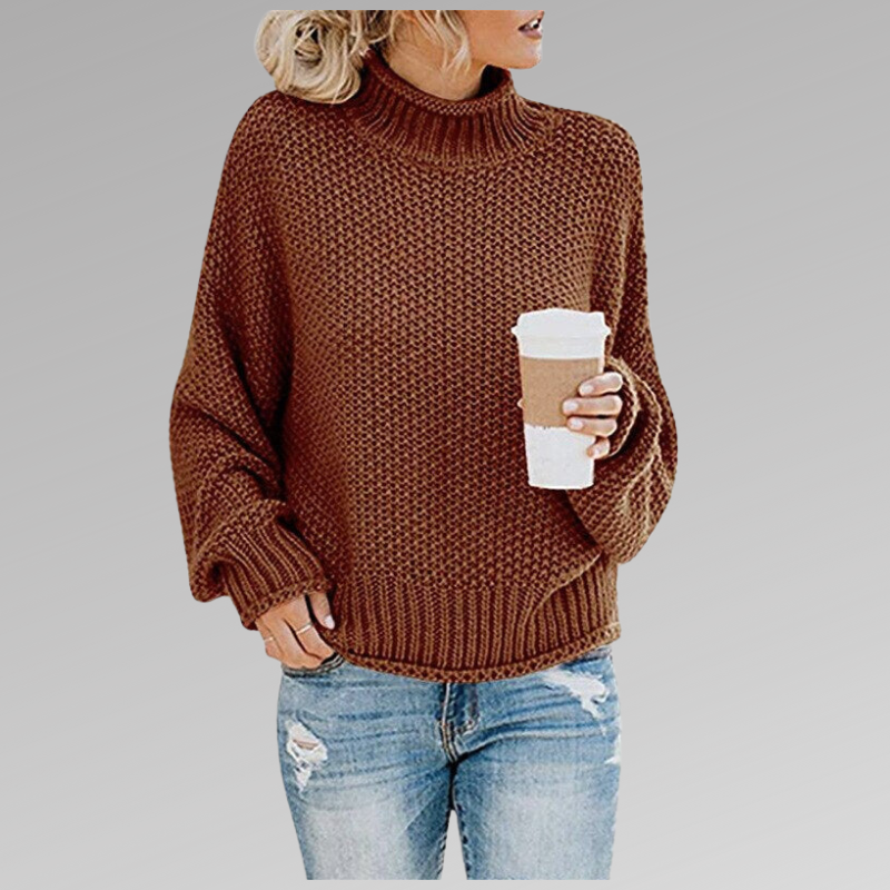 Oversized-Rollkragenpullover für Damen