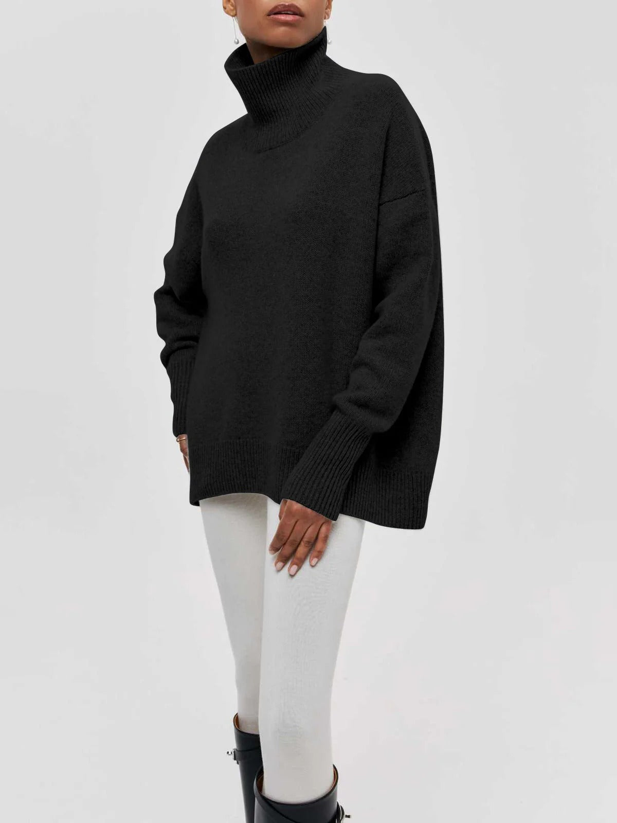 Oversized-Rollkragenpullover für Damen