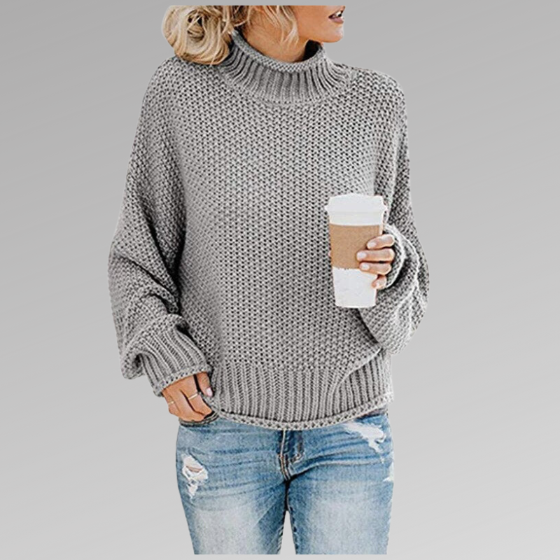 Oversized-Rollkragenpullover für Damen