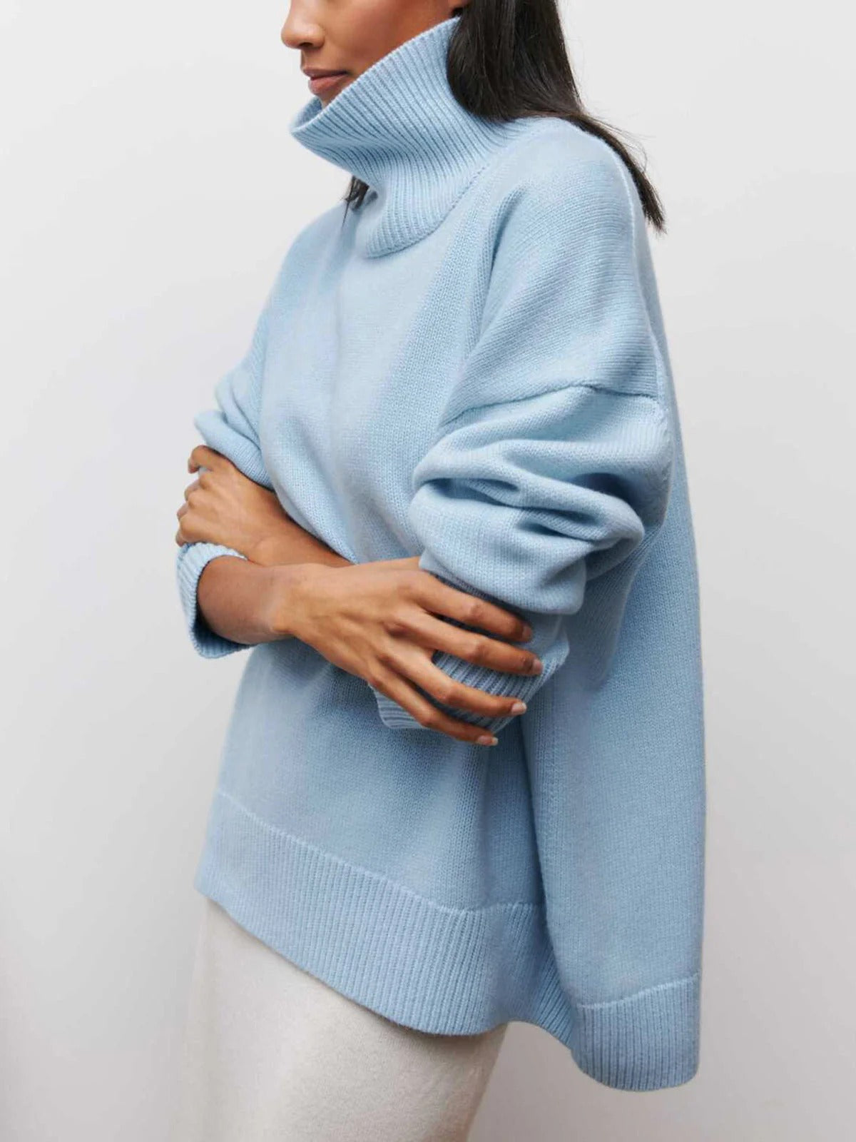 Oversized-Rollkragenpullover für Damen