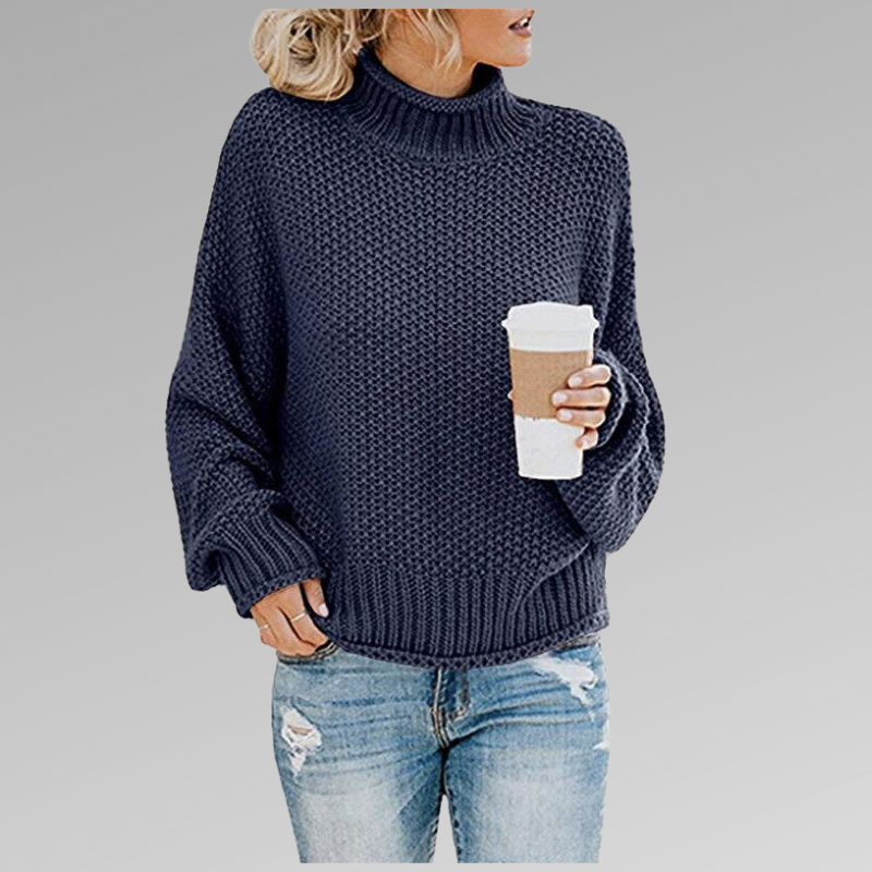 Oversized-Rollkragenpullover für Damen