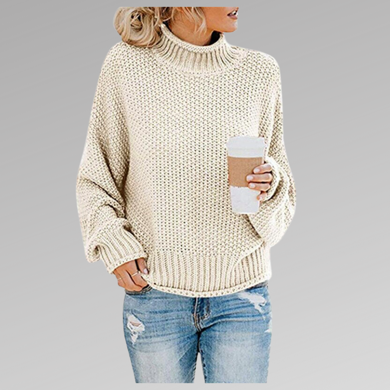 Oversized-Rollkragenpullover für Damen