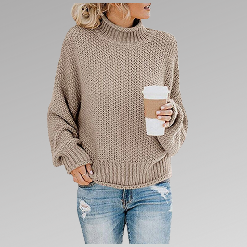 Oversized-Rollkragenpullover für Damen