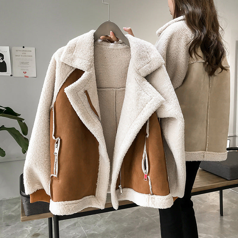 Oversized Sherpa-Jacke für Damen
