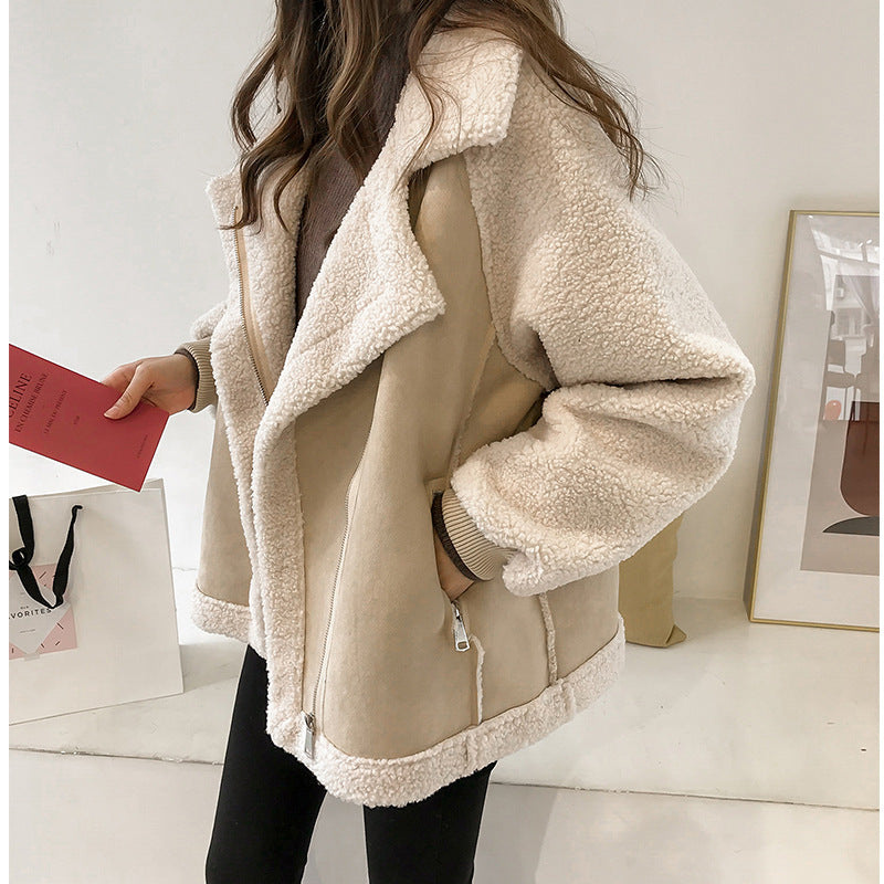 Oversized Sherpa-Jacke für Damen