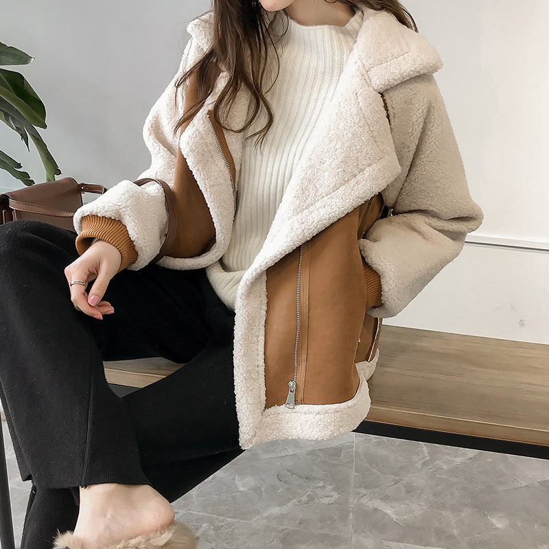 Oversized Sherpa-Jacke für Damen