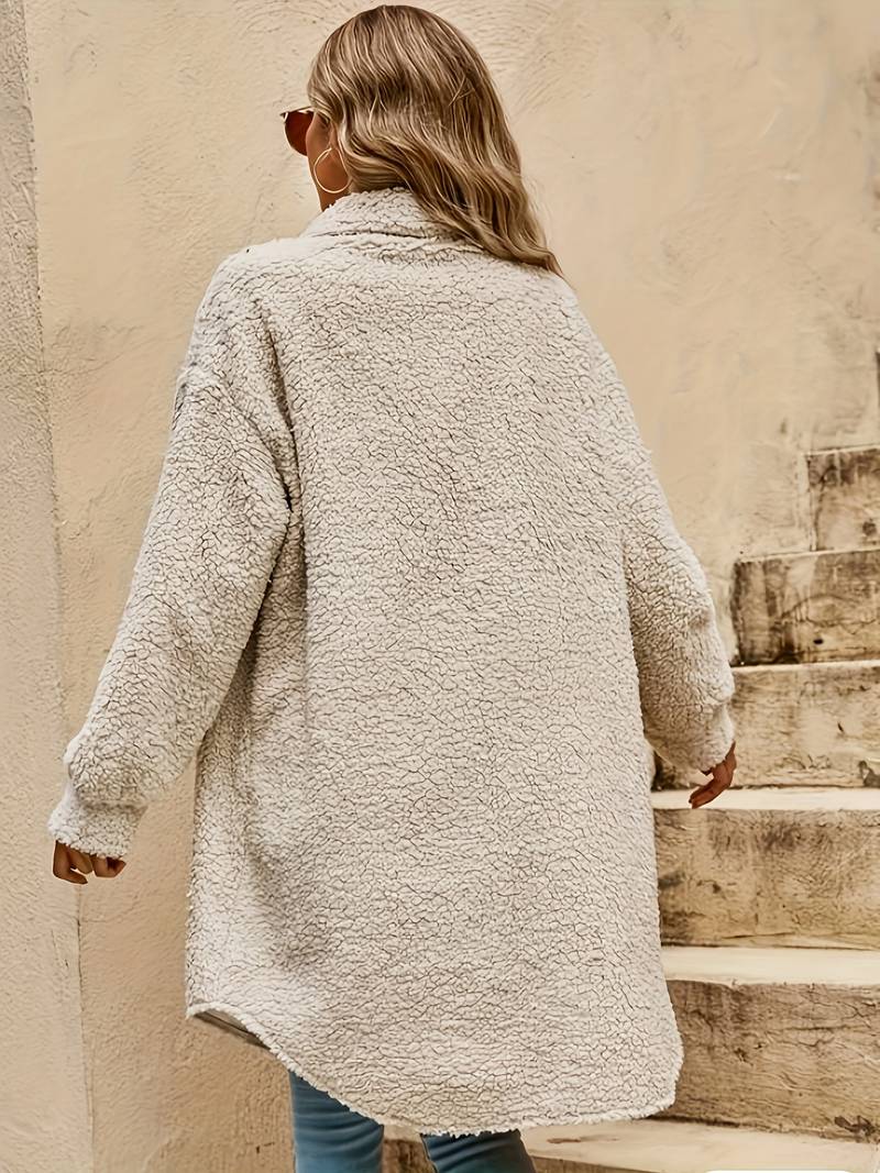 Oversized Sherpa-Mantel für Damen