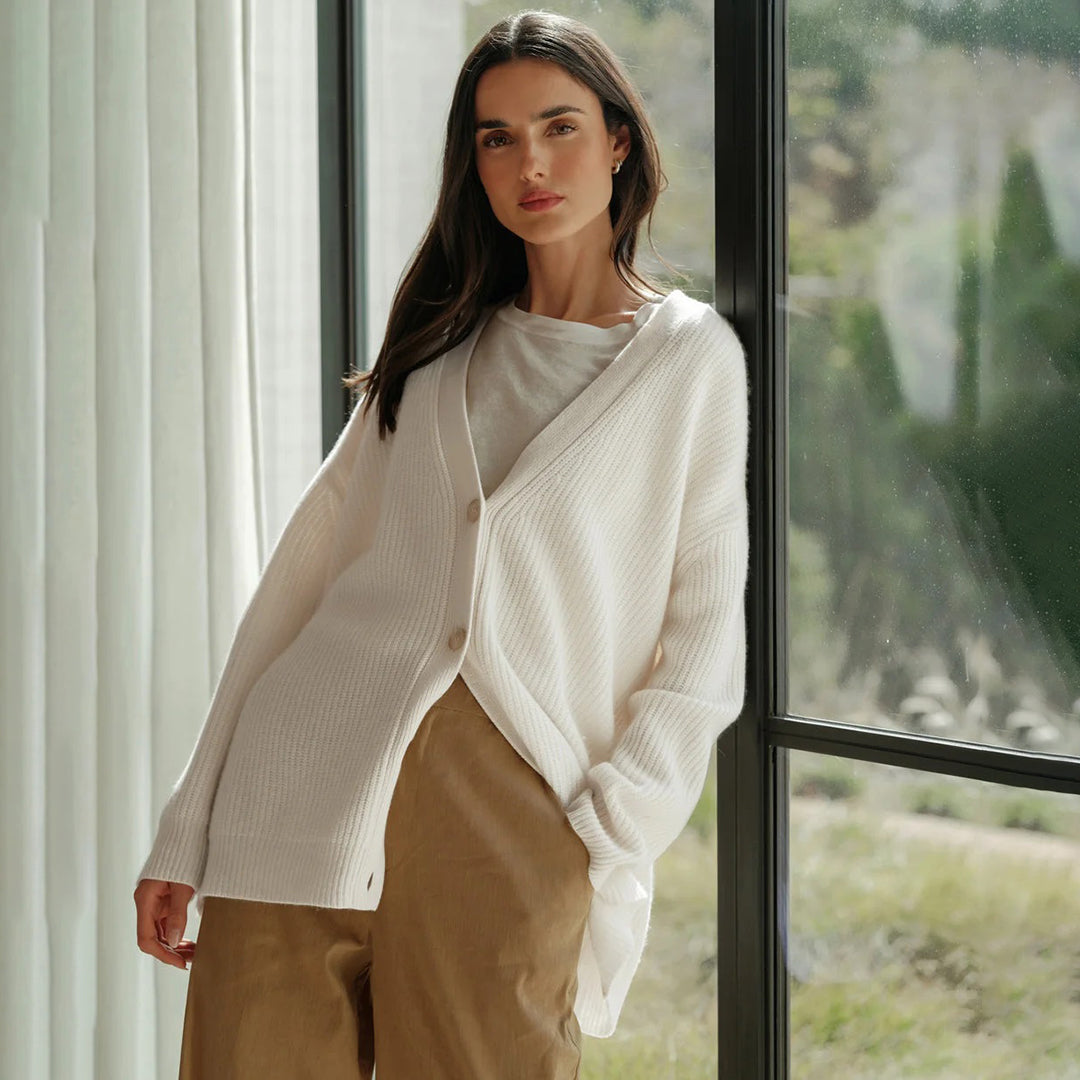 Oversized-Strickjacke aus reinem Kaschmir