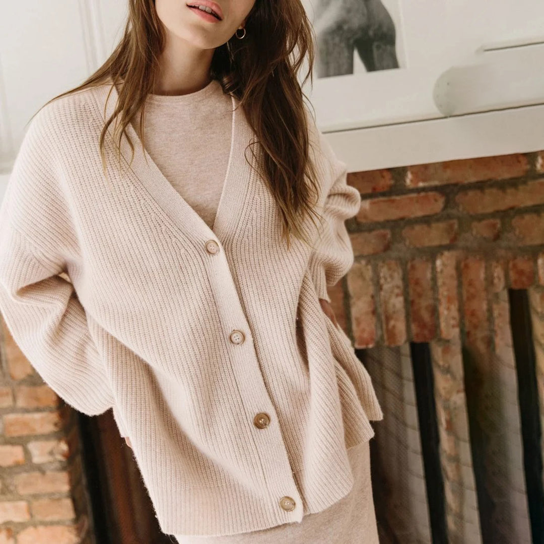 Oversized-Strickjacke aus reinem Kaschmir