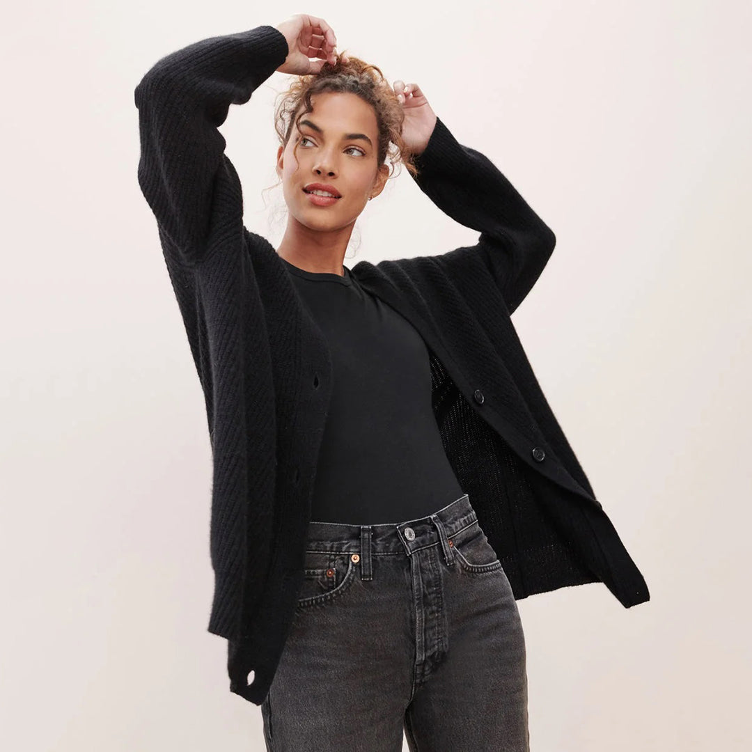 Oversized-Strickjacke aus reinem Kaschmir