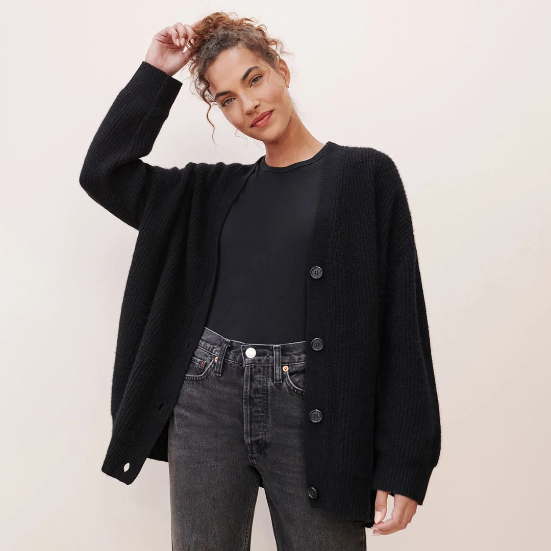 Oversized-Strickjacke aus reinem Kaschmir
