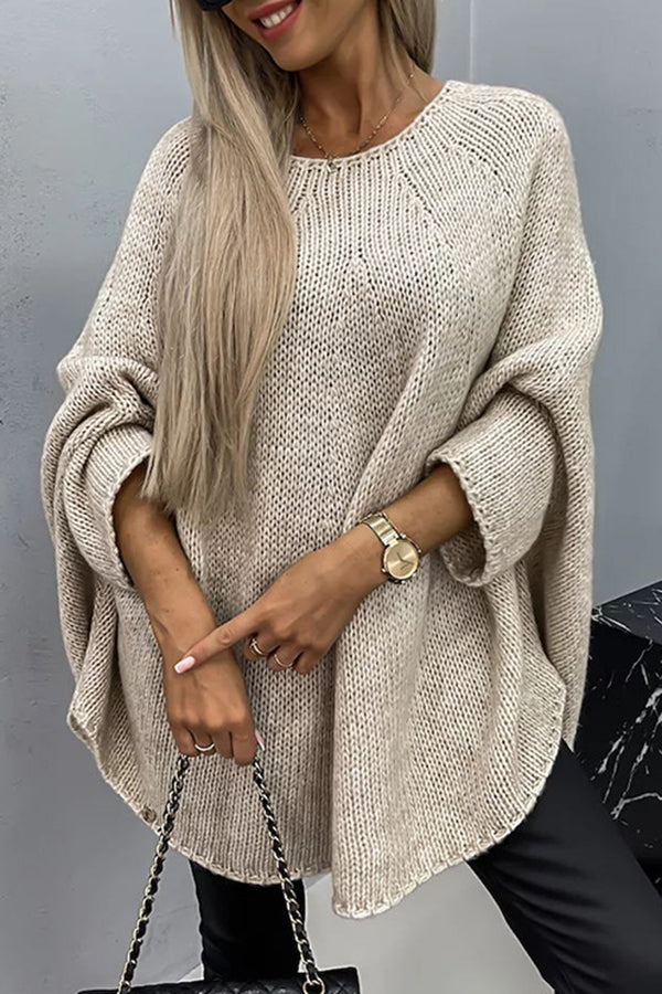 Oversized-Strickpullover mit Raglanärmeln für Damen
