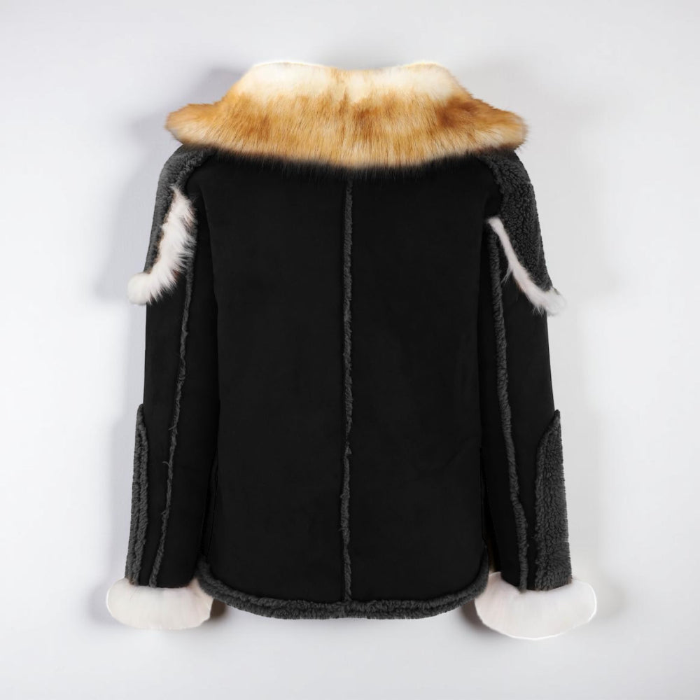Oversized-Wintermantel für Herren mit dickem Kragen