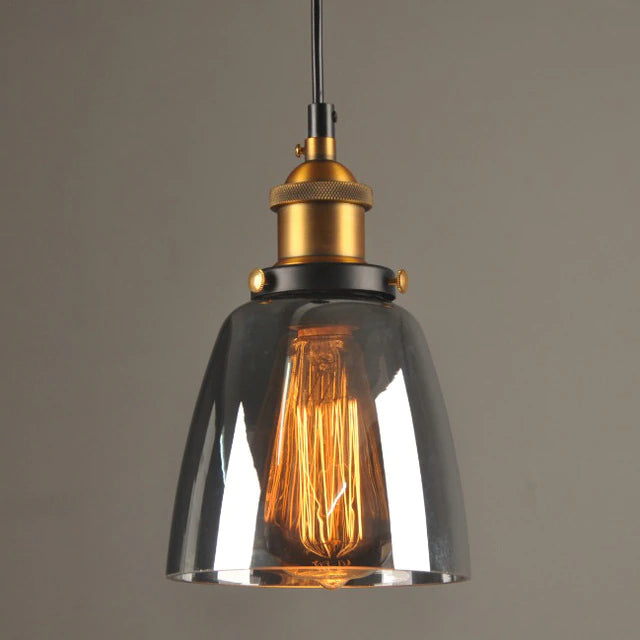 Pendelleuchte aus antikem Glas im Vintage-Stil