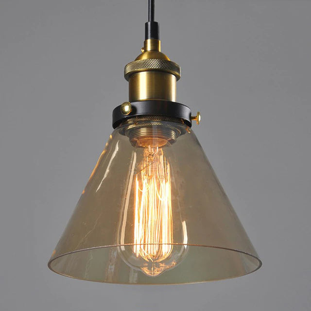 Pendelleuchte aus antikem Glas im Vintage-Stil