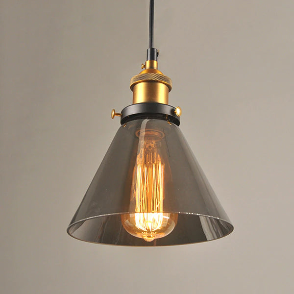 Pendelleuchte aus antikem Glas im Vintage-Stil