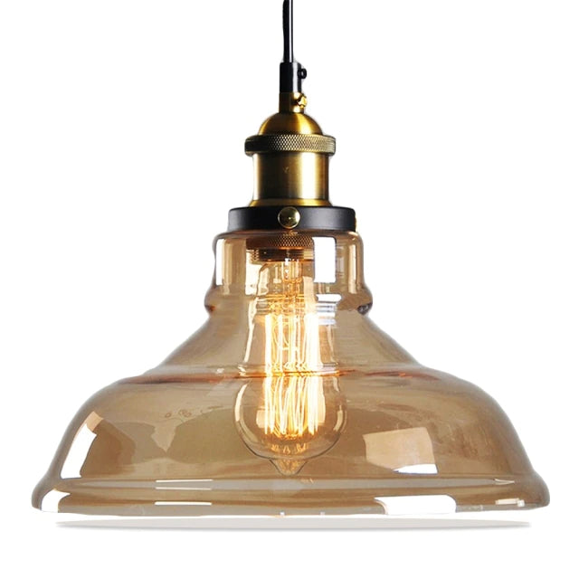 Pendelleuchte aus antikem Glas im Vintage-Stil