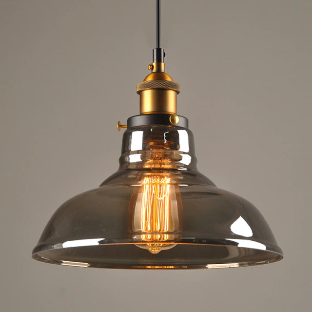 Pendelleuchte aus antikem Glas im Vintage-Stil