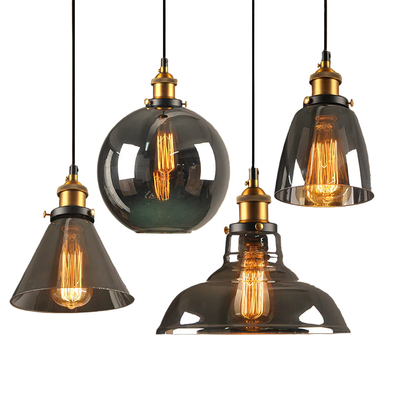 Pendelleuchte aus antikem Glas im Vintage-Stil