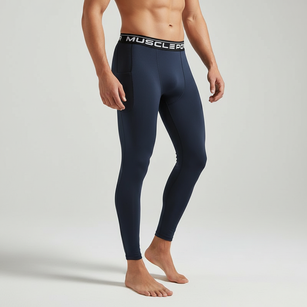 Performance-Sportleggings für Herren mit Handytasche