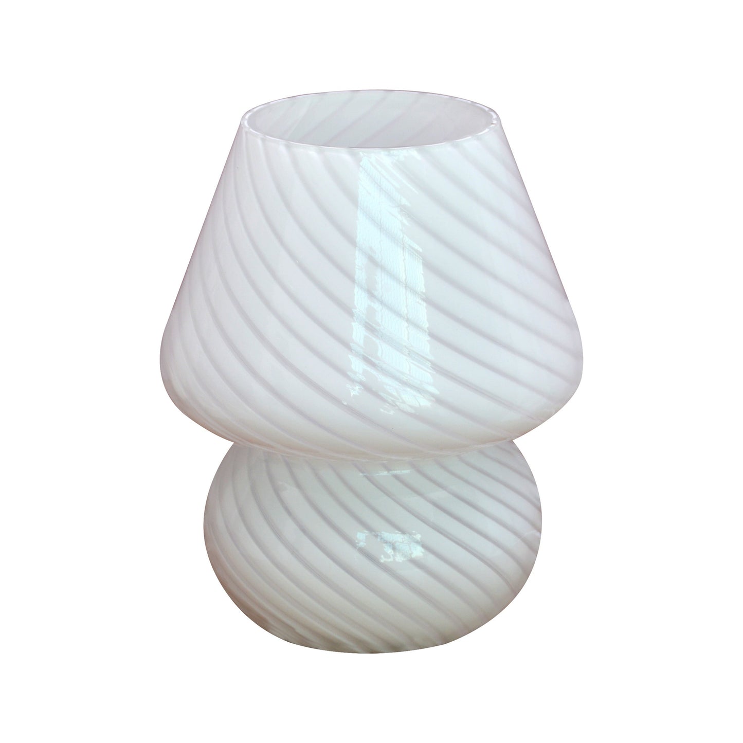 Pilzförmige Tischlampe aus Glas im Murano-Stil | Dimmbare USB-Tischleuchte