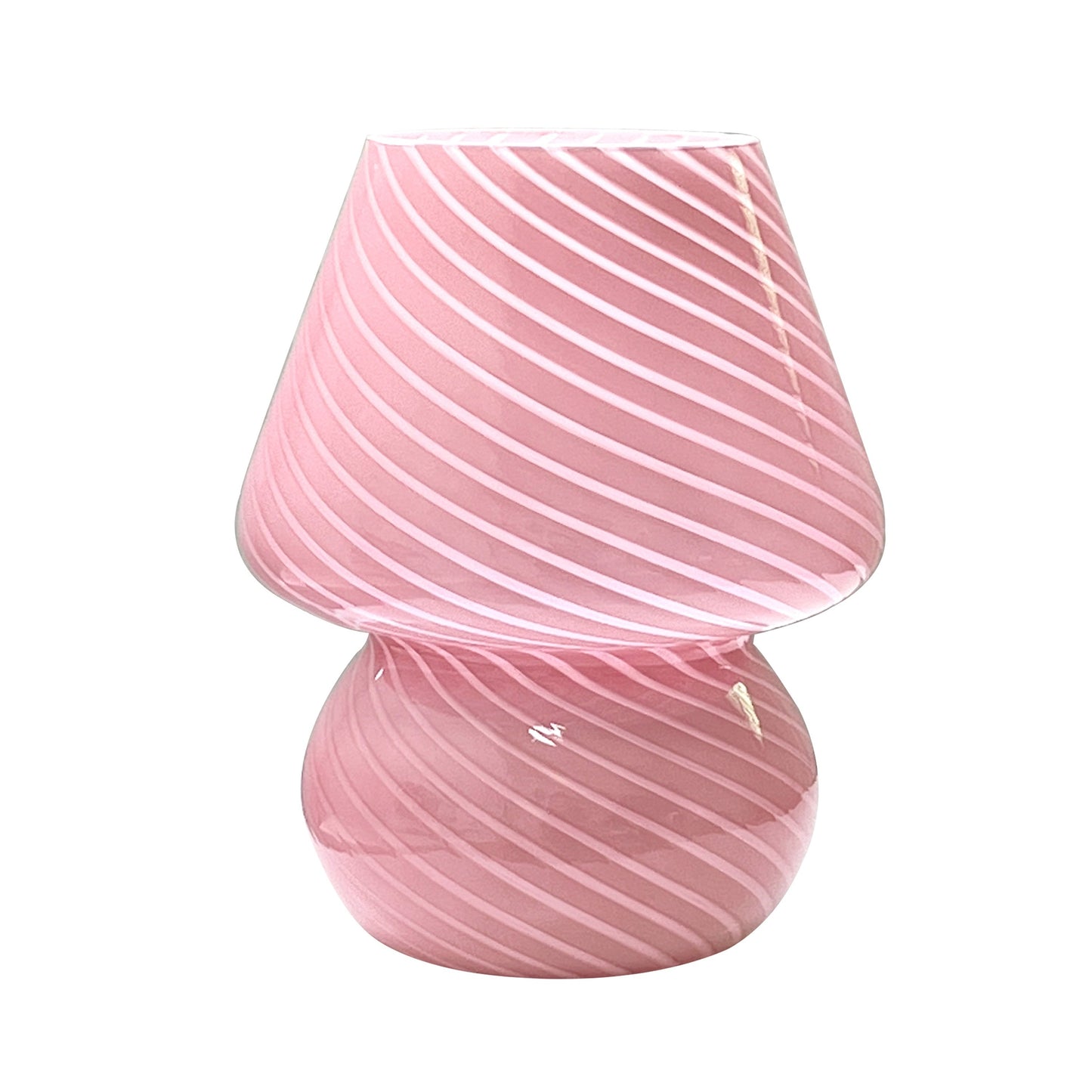 Pilzförmige Tischlampe aus Glas im Murano-Stil | Dimmbare USB-Tischleuchte