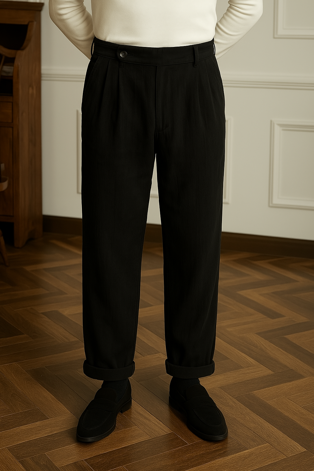 Herren-Bundfaltenhose