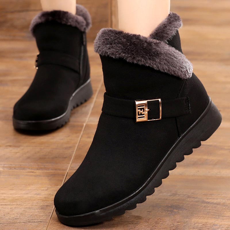 Plüsch-Schneestiefel für Damen