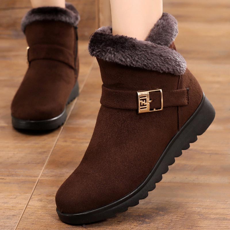 Plüsch-Schneestiefel für Damen