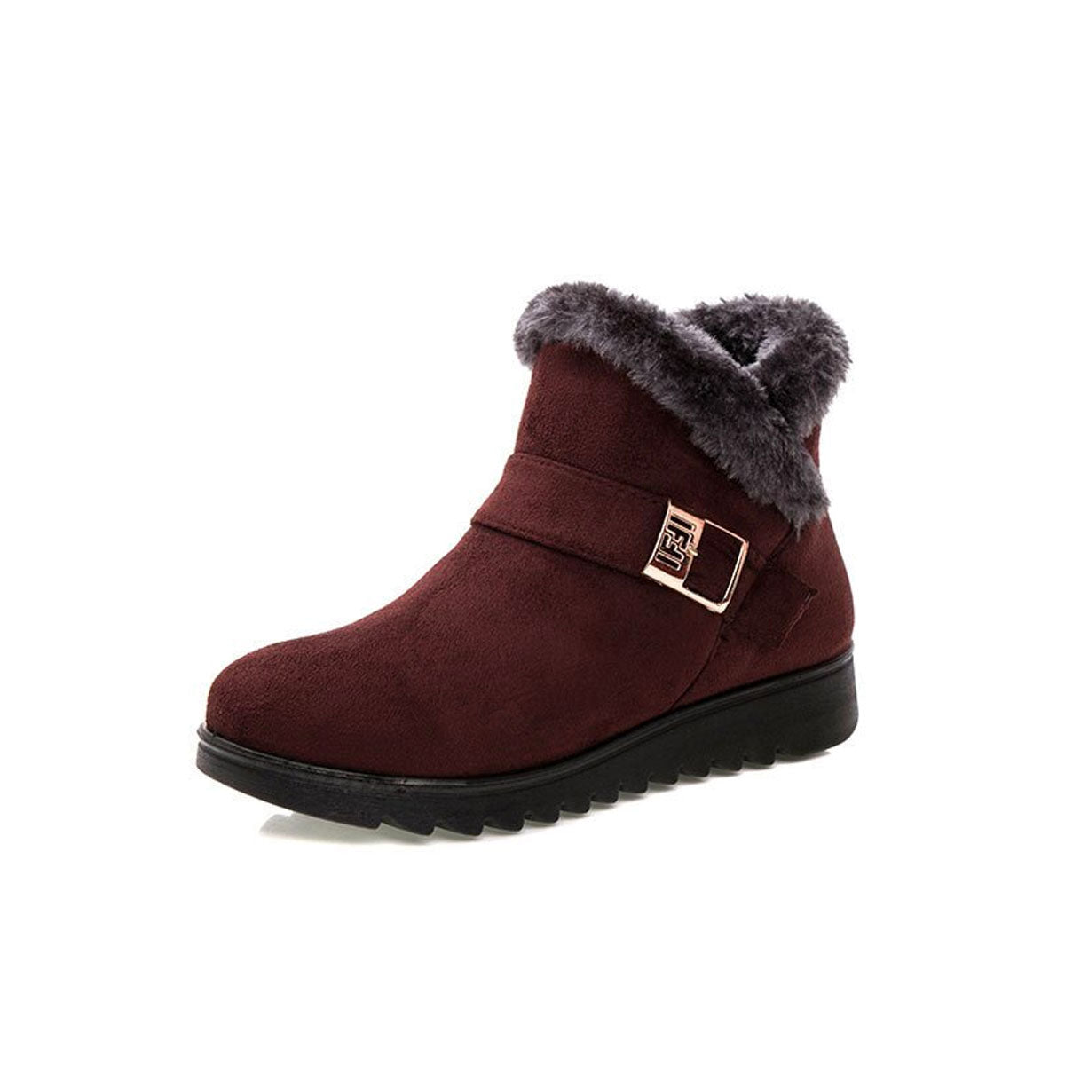 Plüsch-Schneestiefel für Damen