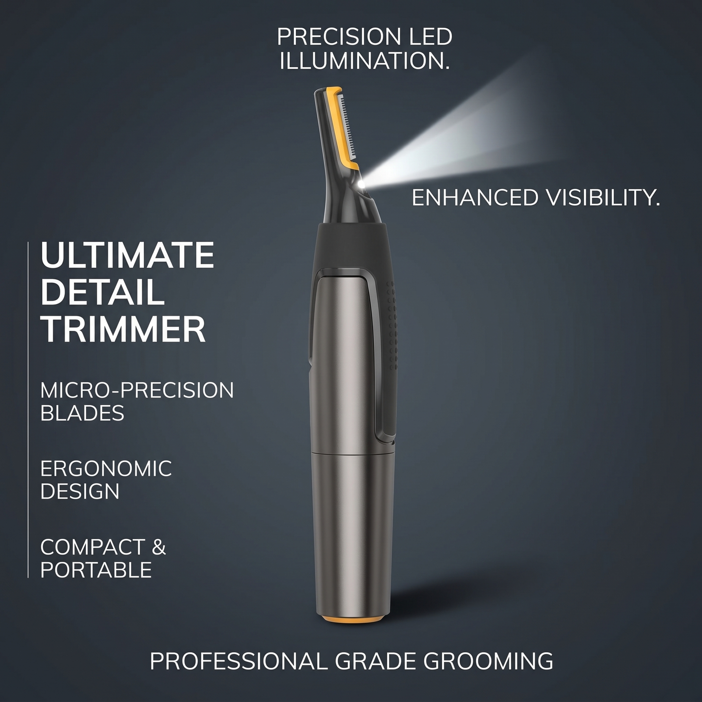 Präzisionstrimmer | Ultradünner Nasenhaartrimmer mit mikrooszillierenden Klingen | Ergonomisches Design für sichere Haarentfernung