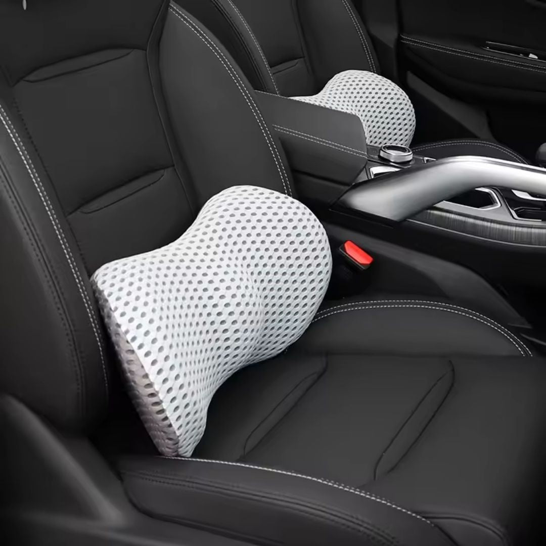 Premium-Lendenwirbelstützkissen – Ergonomische Rückenstütze aus Memory-Schaum für Büro, Auto & Zuhause