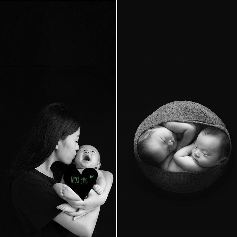 Pucktuch und Hintergrunddecken-Set für Baby-Fotorequisiten