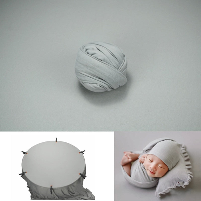 Pucktuch und Hintergrunddecken-Set für Baby-Fotorequisiten