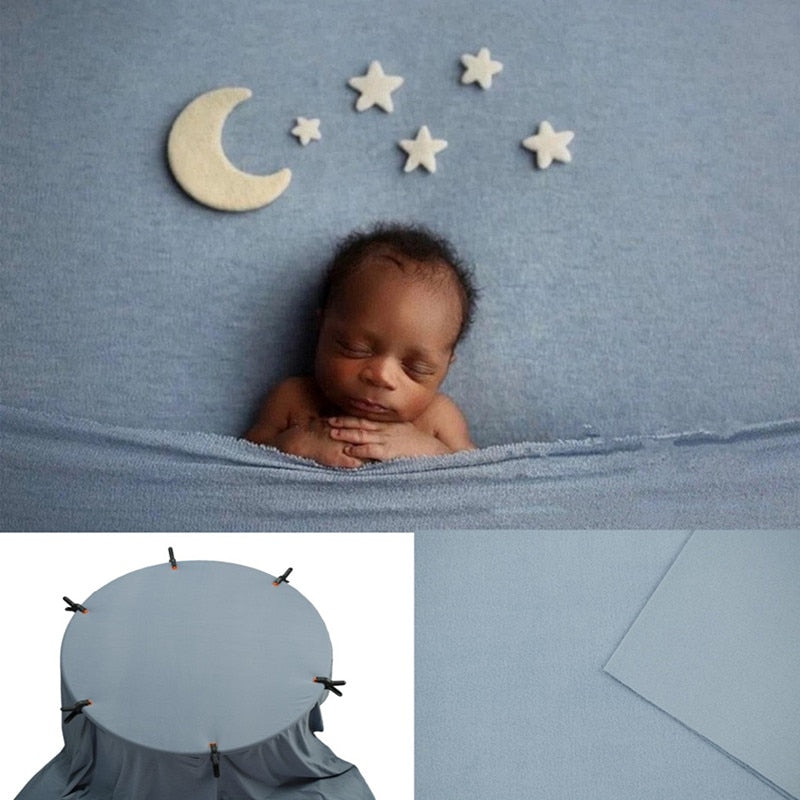 Pucktuch und Hintergrunddecken-Set für Baby-Fotorequisiten