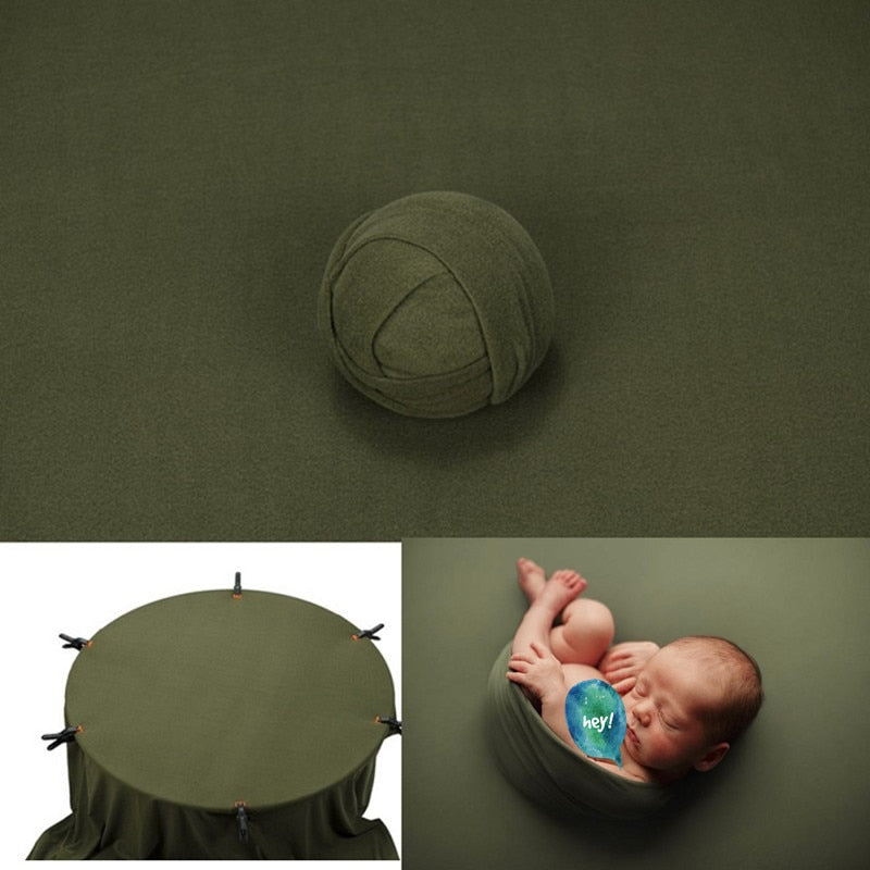 Pucktuch und Hintergrunddecken-Set für Baby-Fotorequisiten