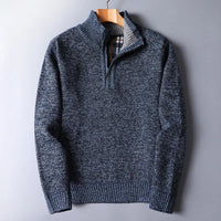 Pullover aus Wollmischung mit kurzem Reißverschluss