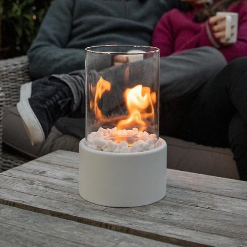 Rauchfreier Biokamin aus Glas – Tragbarer Tischkamin für den Innen- & Außenbereich