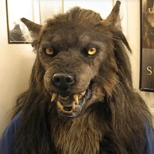 Realistische Werwolfmaske für Erwachsene – Halloween & Cosplay