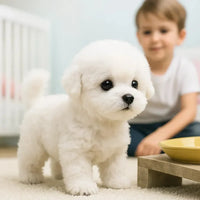Realistischer interaktiver Plüschhund - Lebensechtes Kuscheltier mit Bewegung
