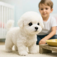 Realistischer interaktiver Plüschhund | Weiches und animiertes Spielzeug für Kinder und Erwachsene