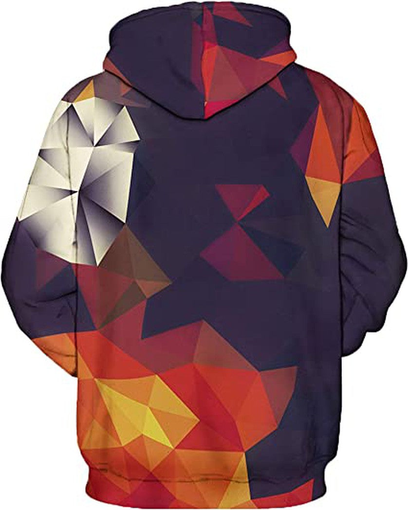 Realistischer stilvoller Hoodie-Pullover mit 3D-Druck